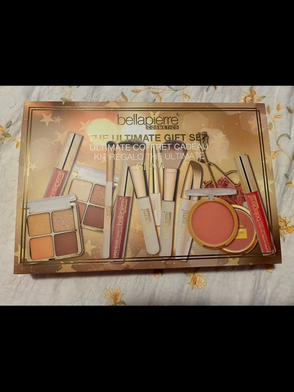 Bellapierre Ultimate Eyeshadow & Face Set — Peach & Gold Palette